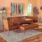 Baxton Studio Arvid Mid-Century Modern Tan Faux Leather and Walnut Brown Finished Wood 5-Piece Dining Nook Set 175-10837-10838-10839-9305-Zoro - alternate 5